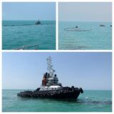 تلاش نیروهای بنادر و دریانوردی برای پاکسازی کامل آلودگی های نفتی ساحل شهرستان گناوه