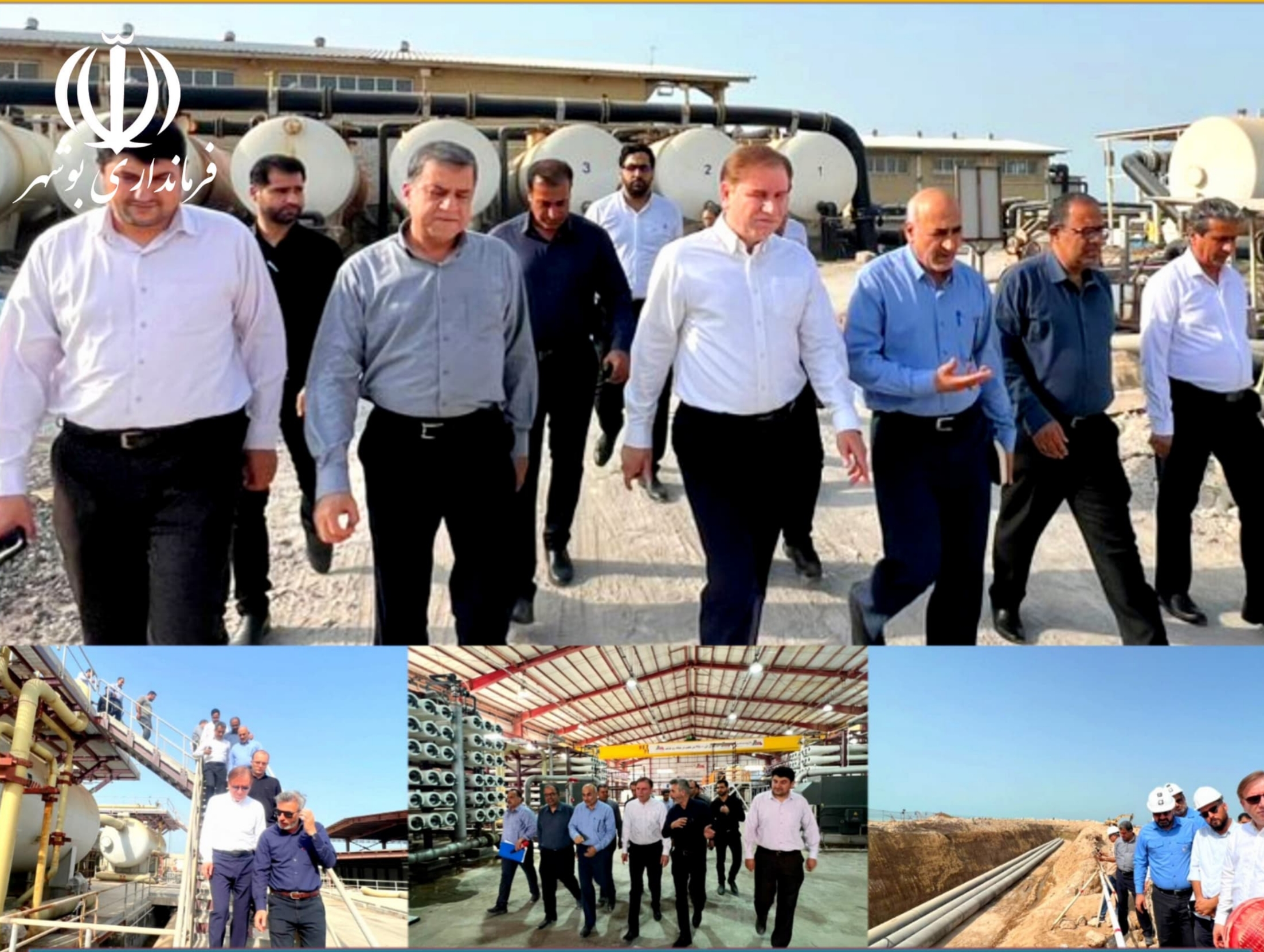 پروژههای آبشیرینکن در دست بررسی استاندار و فرماندار بوشهر/افزایش ظرفیت تولید آب شرب استان بوشهر تا سال ۱۴۰۶