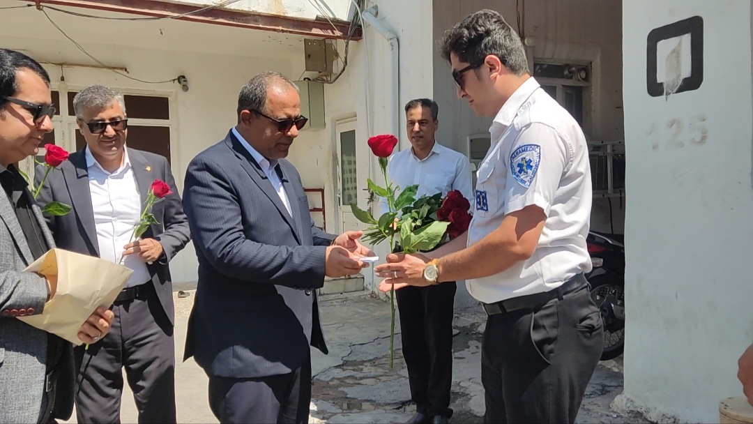 بازدید فرماندار بوشهر  از پایگاه های اورژانس بوشهر به مناسبت روز فوریت های پزشکی