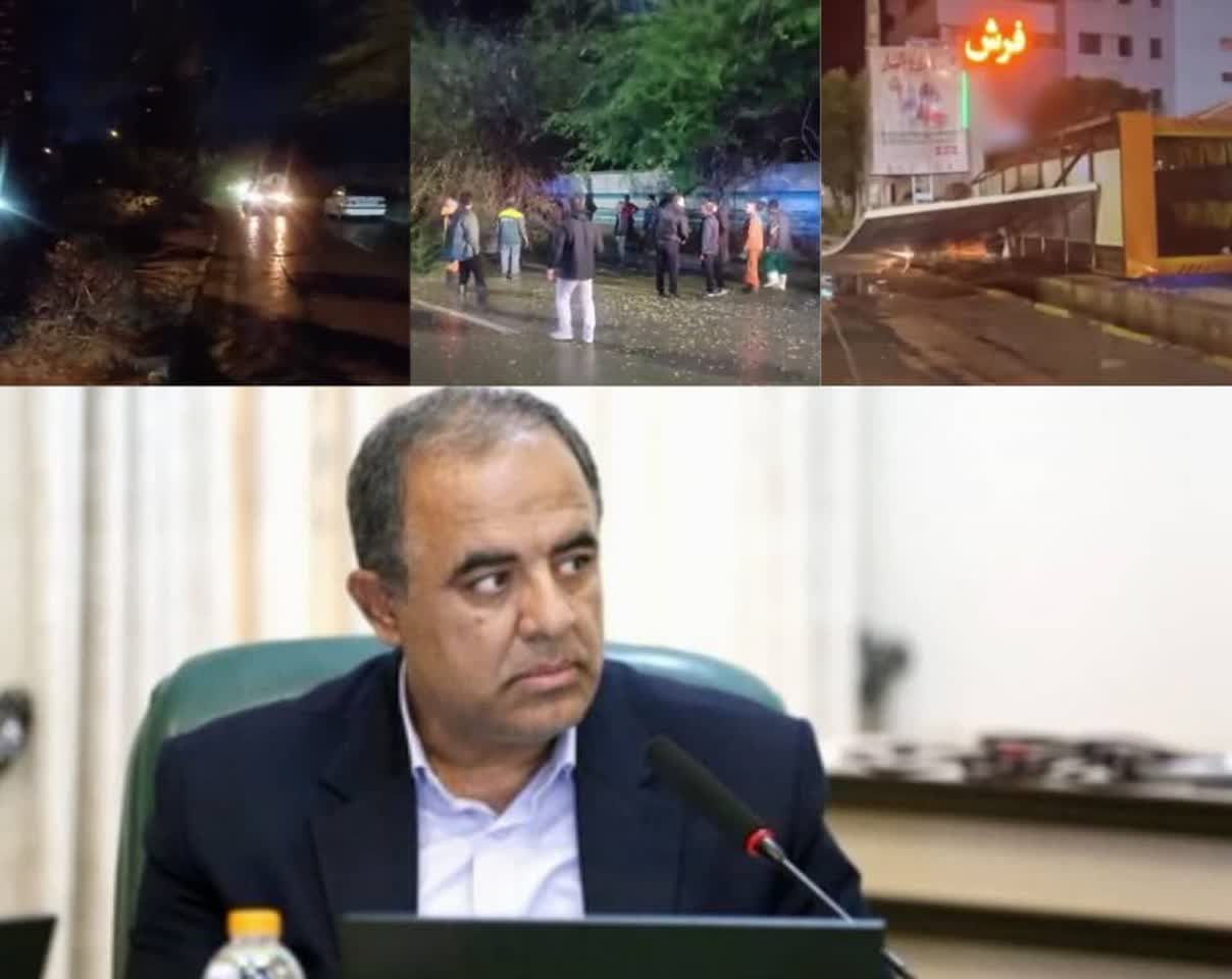 طوفان در شهرستان بوشهر/مدیریت میدانی بحران بارش و طوفان در شهرستان بوشهر با حضور فرماندار و مدیران دستگاه‌های اجرایی